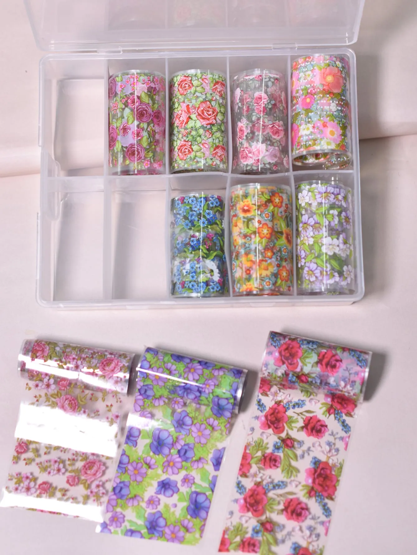 10rolls Flower Pattern Nail Art Sticker