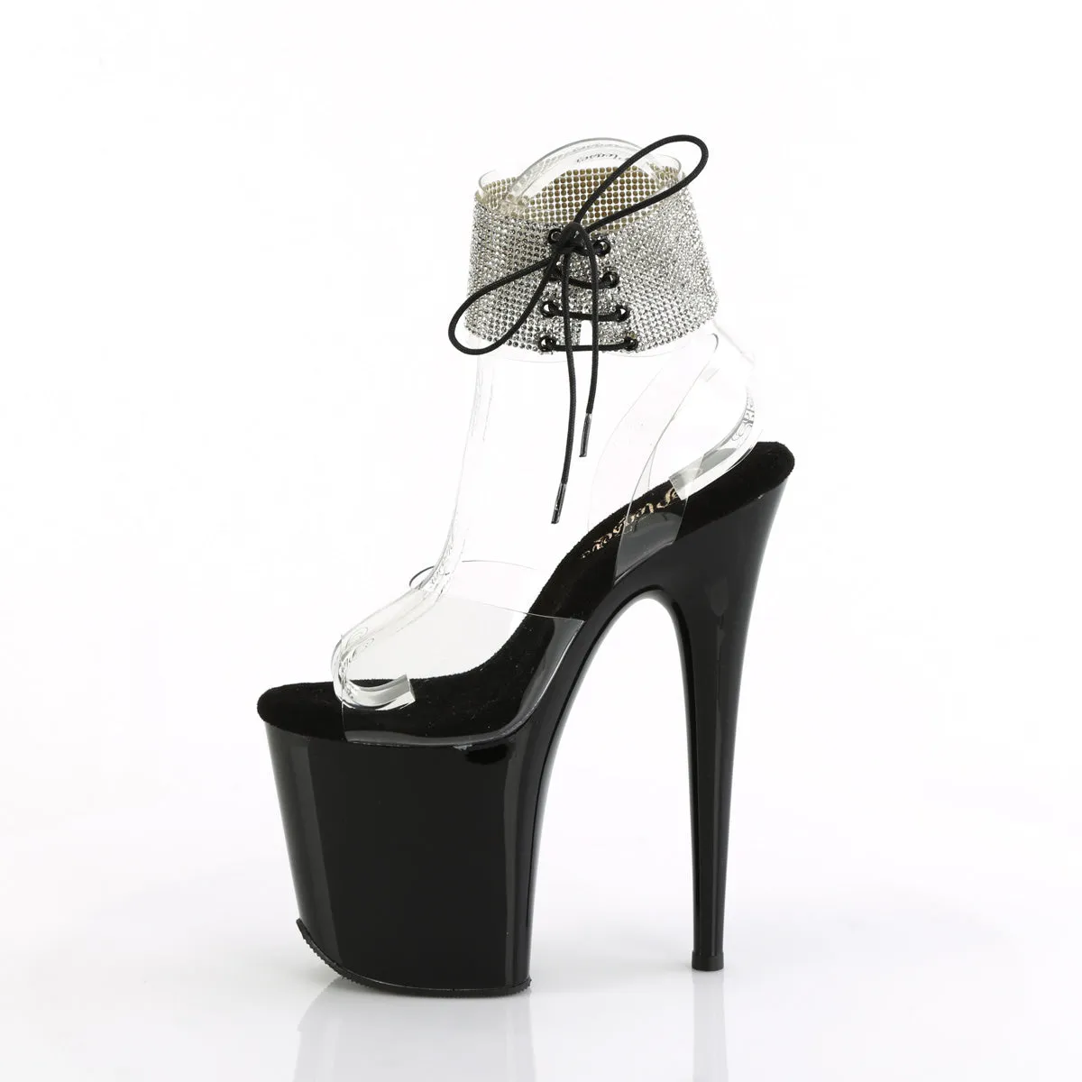 8 Inch Heel FLAMINGO-891-2RS Clear Black