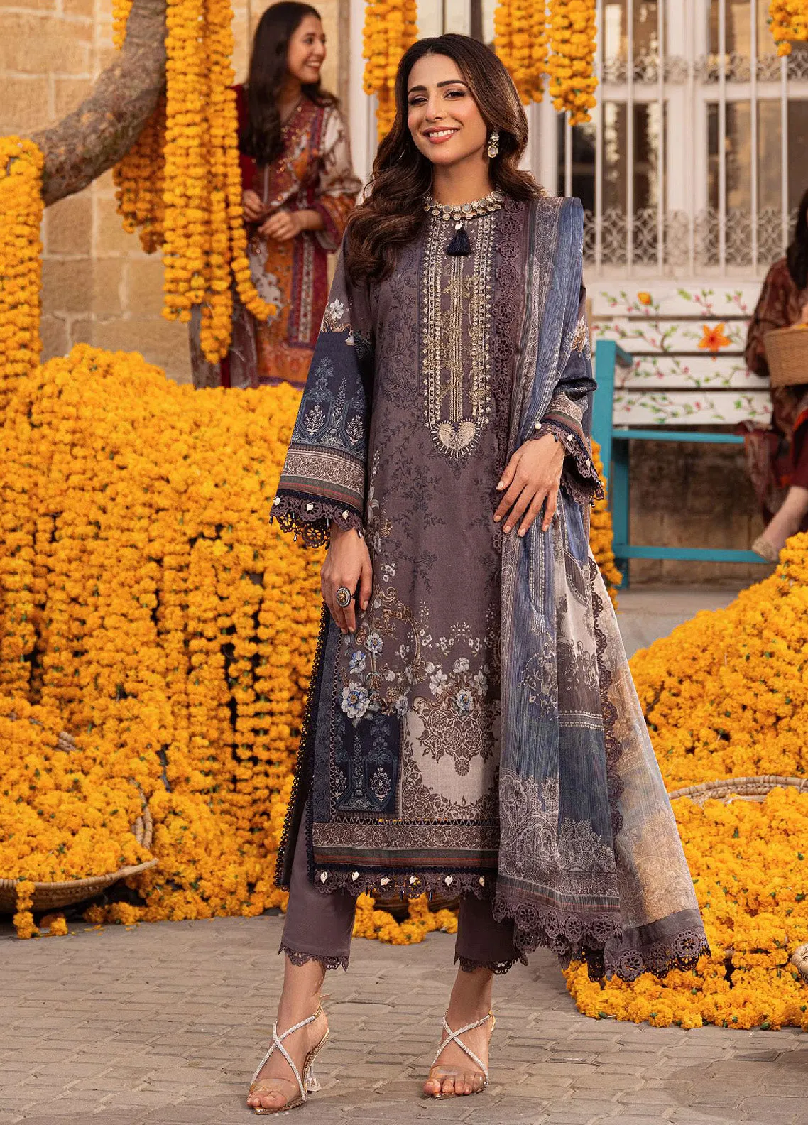 Aira By Asim Jofa Embroidered Jacquard Unstitched 3 Piece Suit - AJ24AP AJAR-07