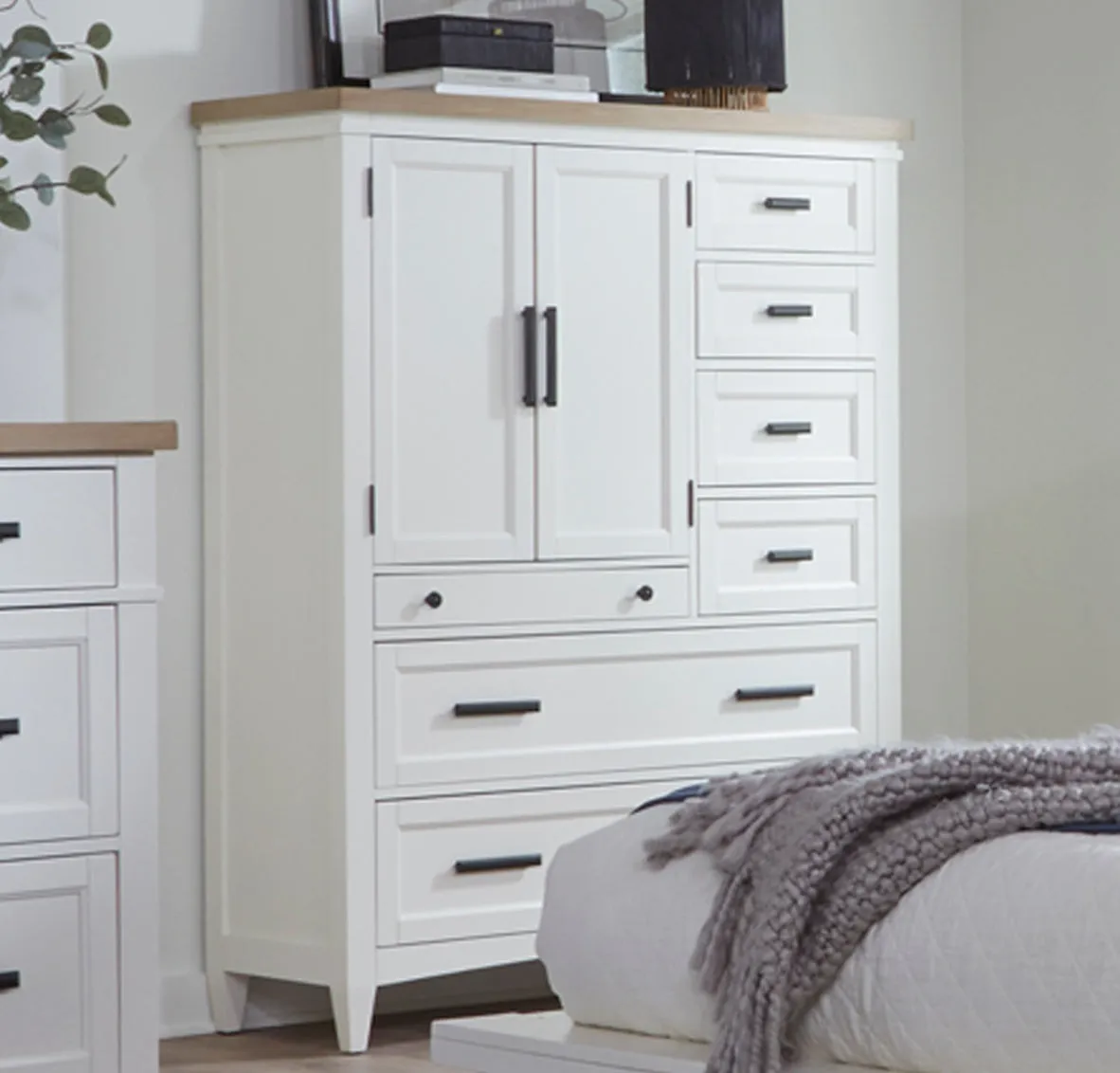 AMERICANA MODERN BEDROOM 2 Door Chest with 7 Drawers and work station