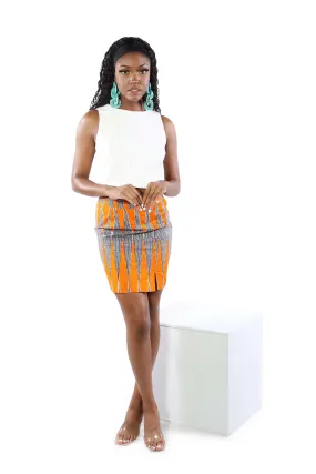 Ania African Print Mini Skirt