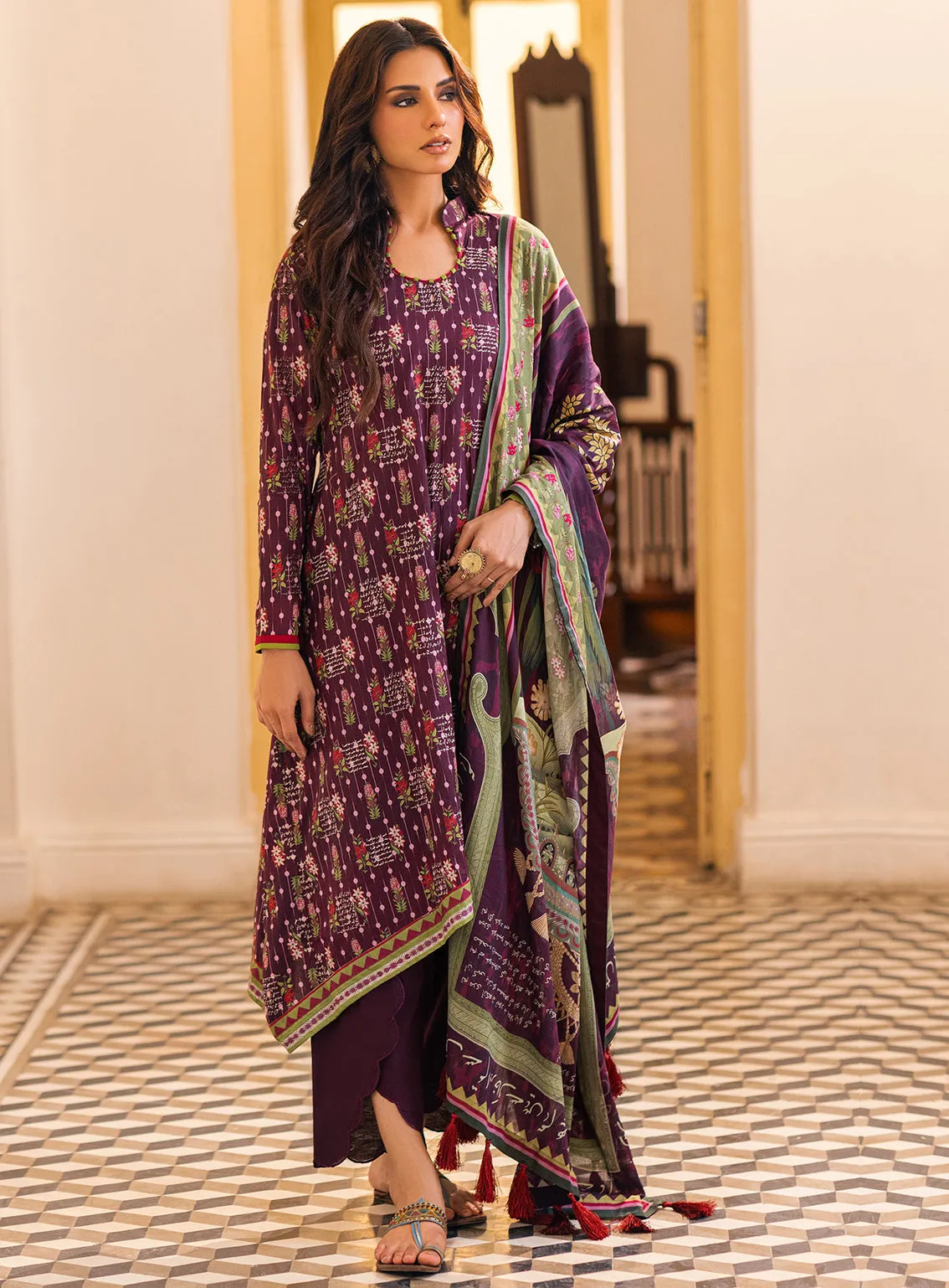 Ankahi by Al Zohaib Printed Cambric Unstitched 3 Piece Suit - 03