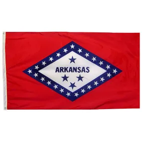 Arkansas State Nylon Outdoors Flag- Sizes 2' to 10' Length