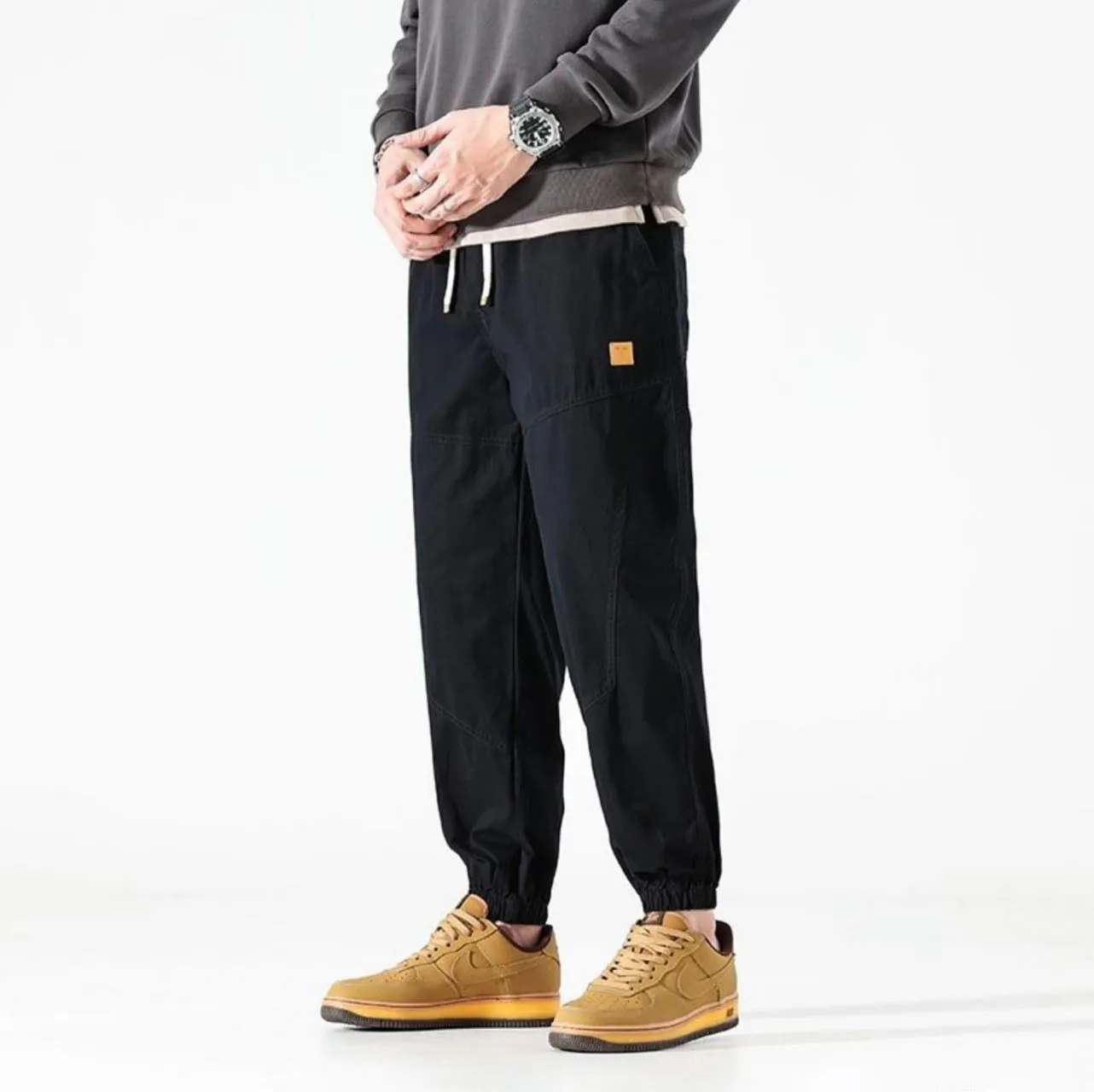 Black Cargo Pants 1393