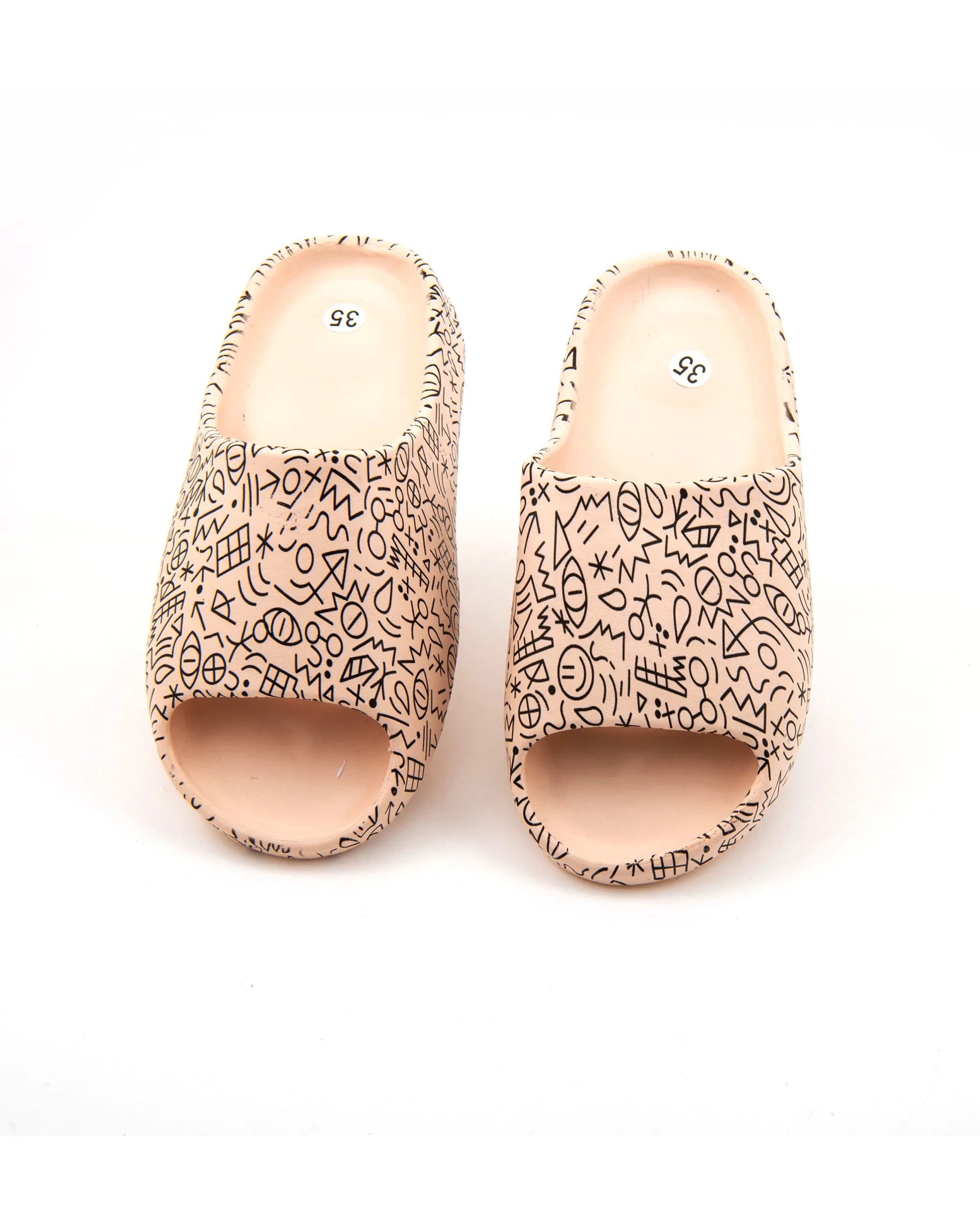 COMFY SINGLE STRAP CHARACTER DESIGN FLAT SLIPPERS 2428 - سلبرز