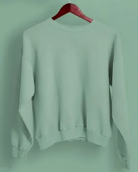 Drop Shoulder Sweatshirt: Tiffany Green