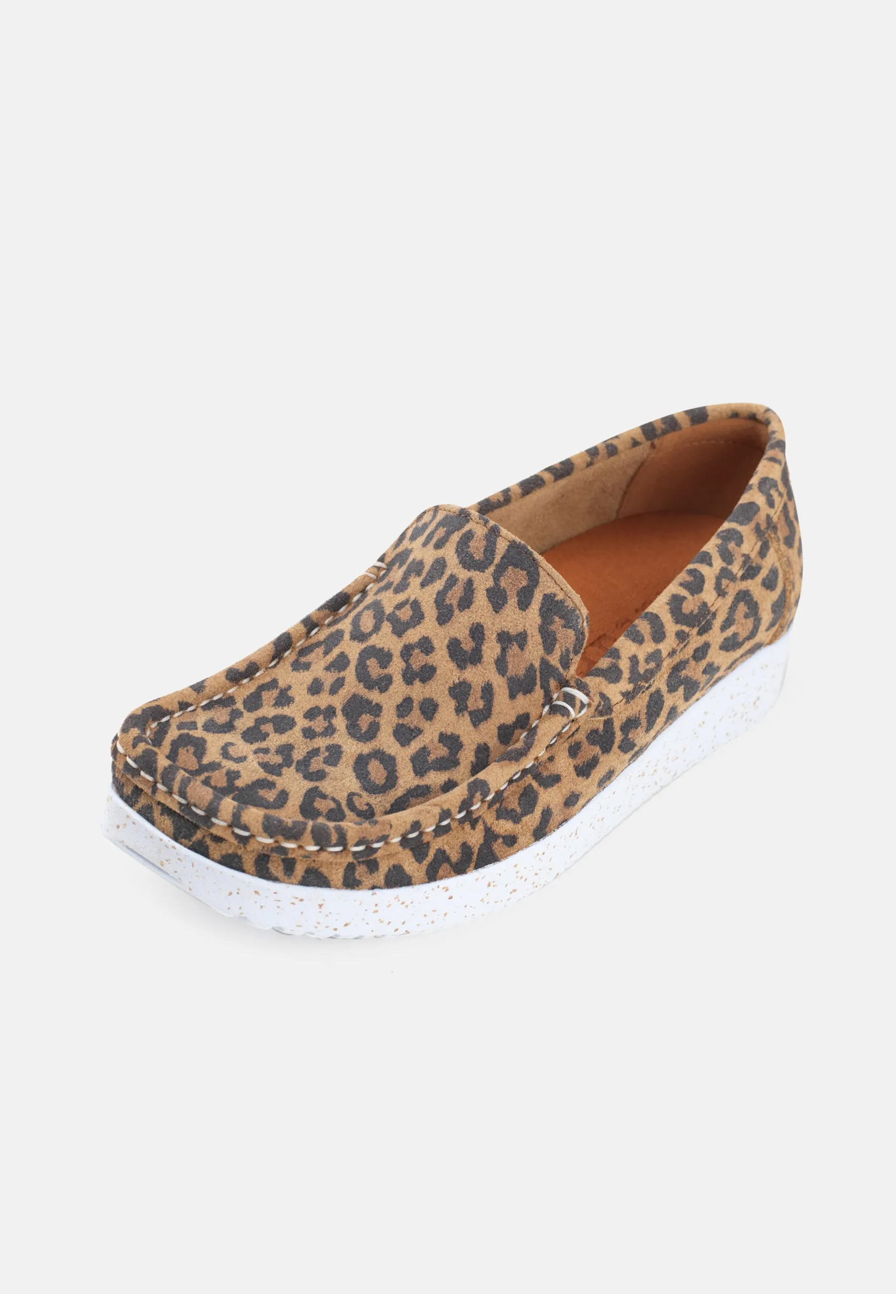 Elin Loafer Suede - Leopard