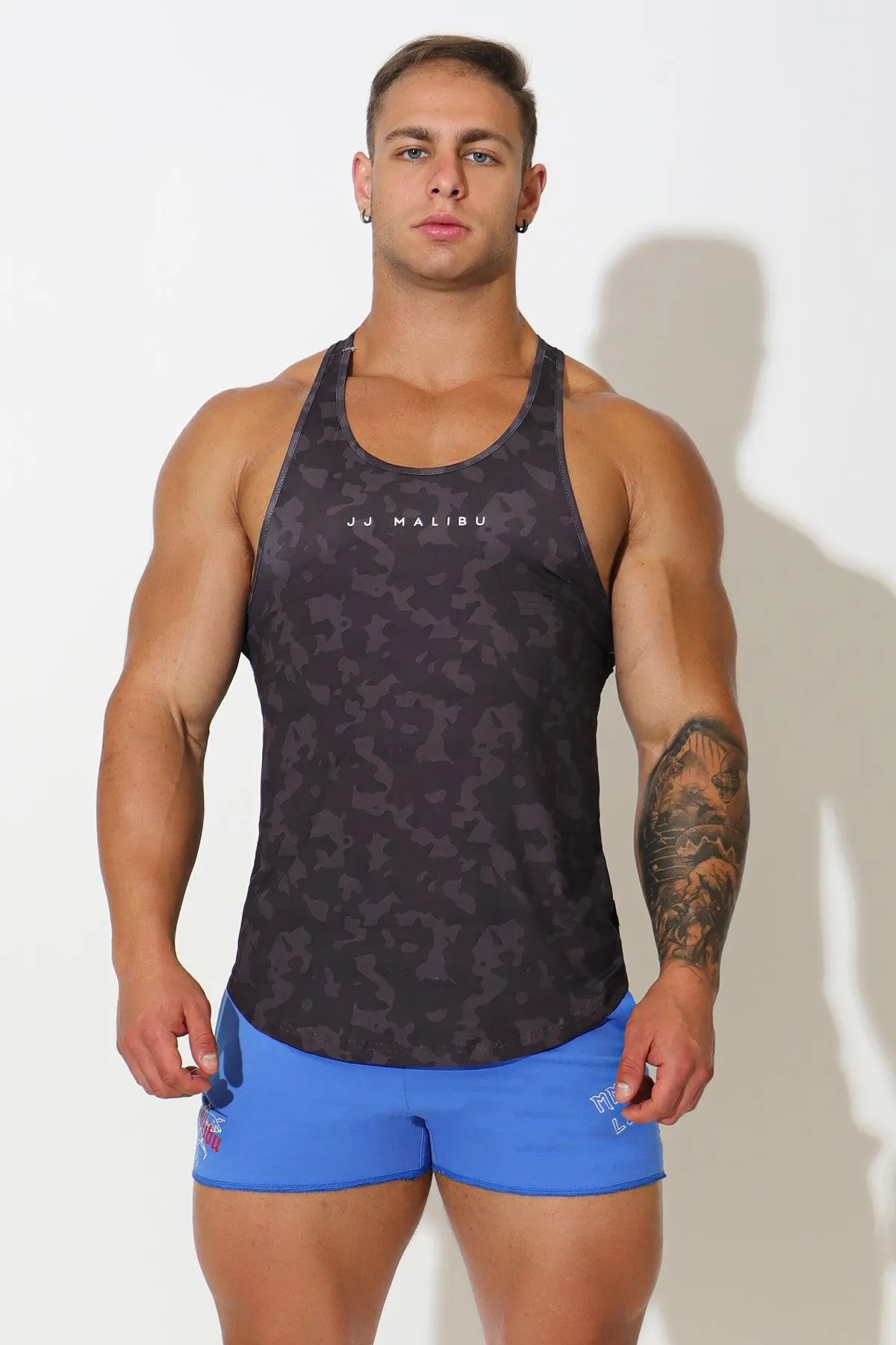 Feel-Me Scoop Bottom Tank - Grey Camo