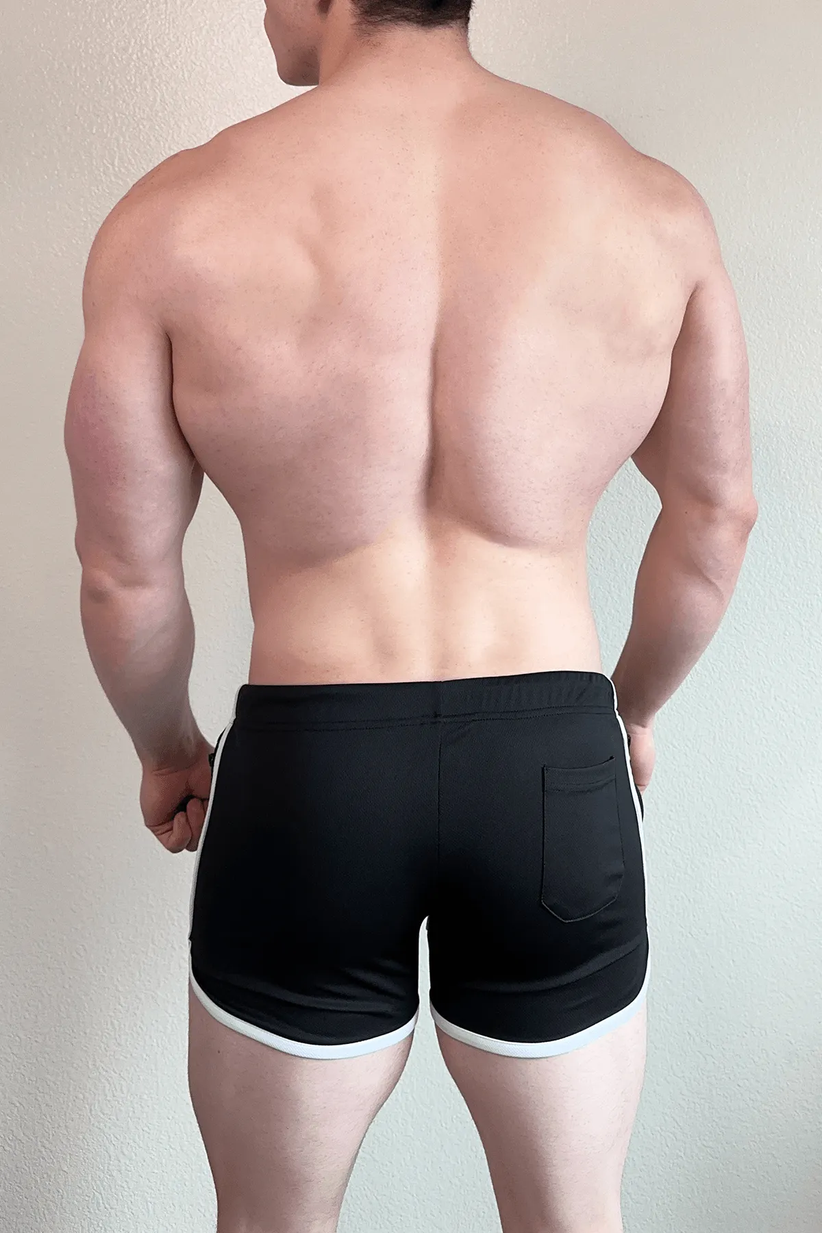 For-the-Night 4" Gym Short Shorts with Drawstring - Midnight Black