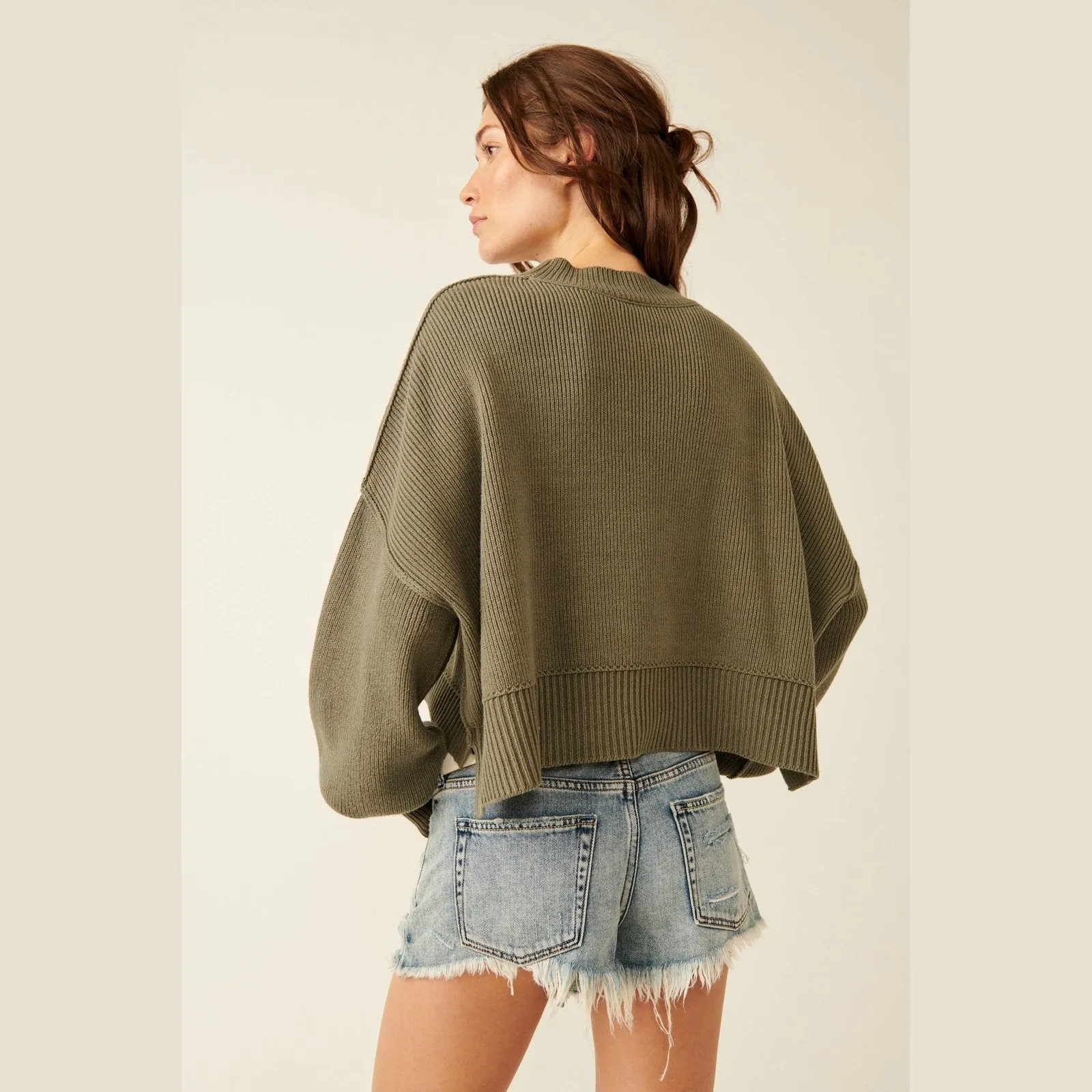 Free People Easy Street Crop Pullover