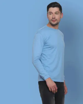 Full Sleeves Crew Neck: Cyan Blue