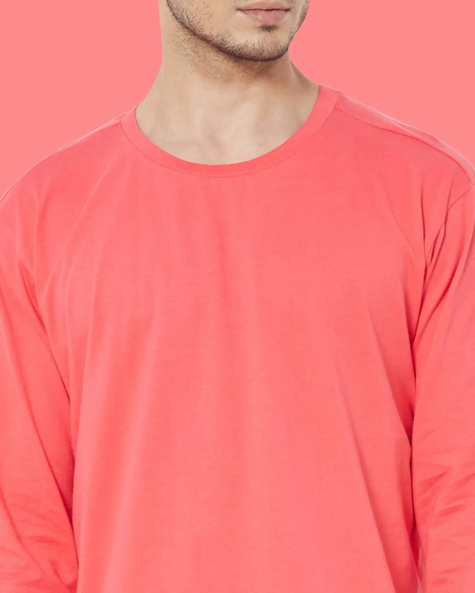 Full Sleeves Crew Neck: Vermillion