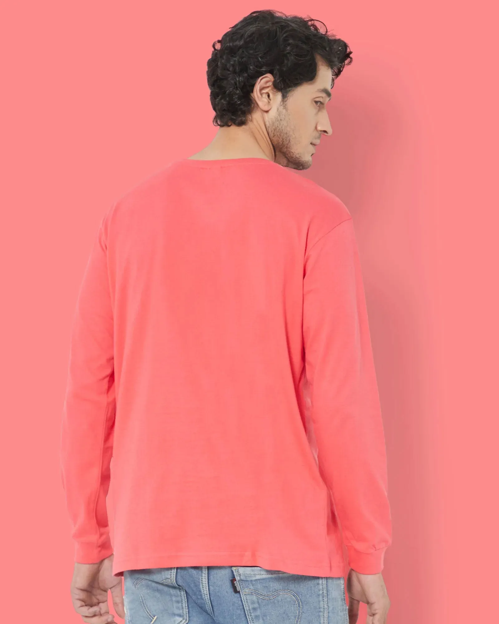 Full Sleeves Crew Neck: Vermillion