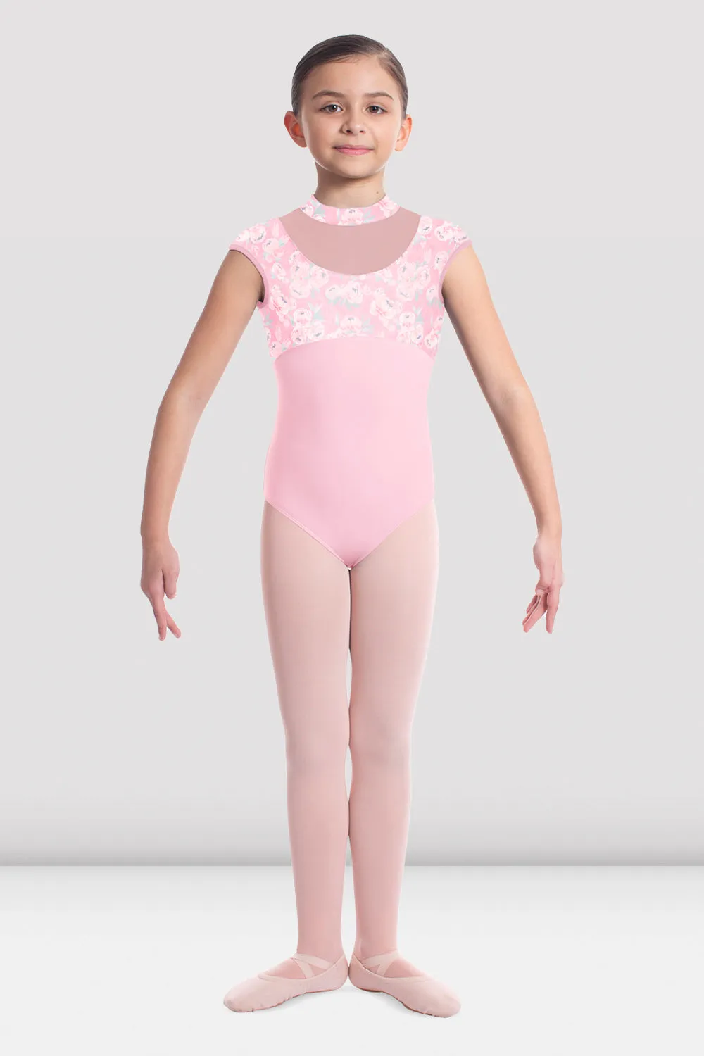 Girls Mirella Jardin Mock Neck Leotard