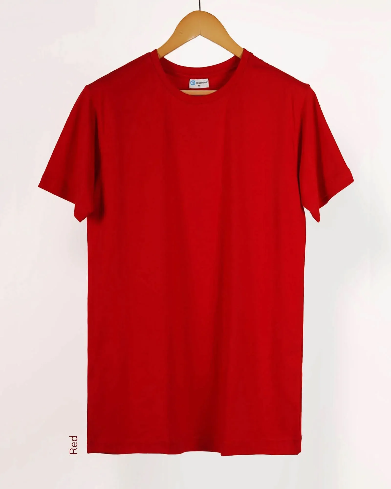 Half Sleeves Crew Neck: Red