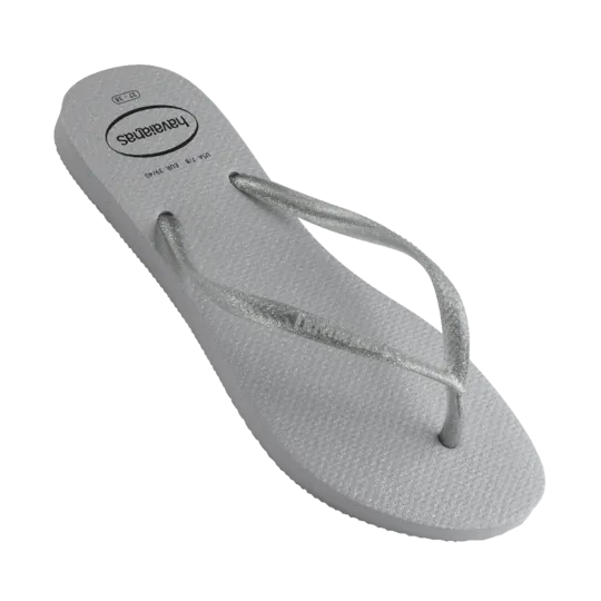 Havaianas Slim Gloss Thongs - Ice Grey