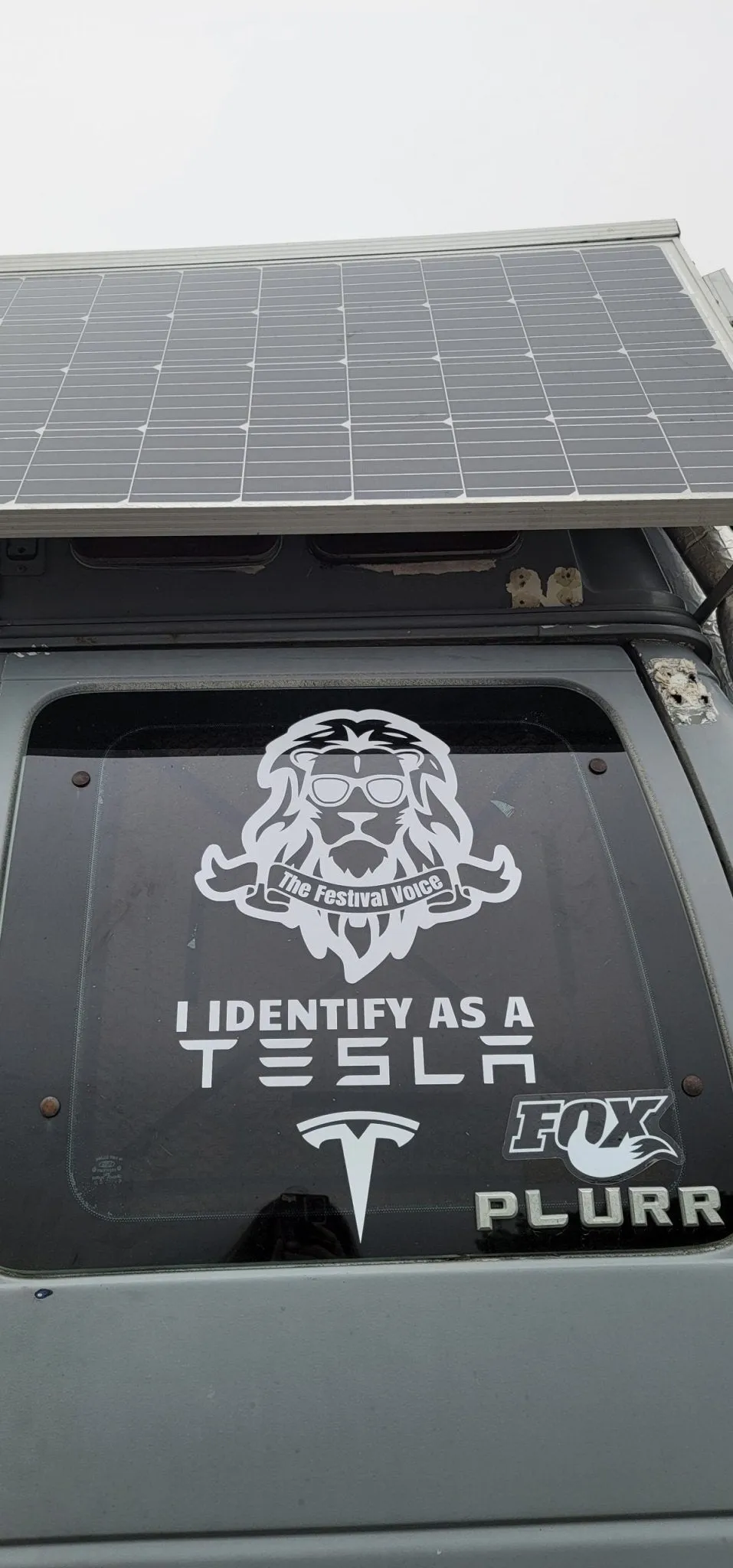 I identify as a Tesla decal