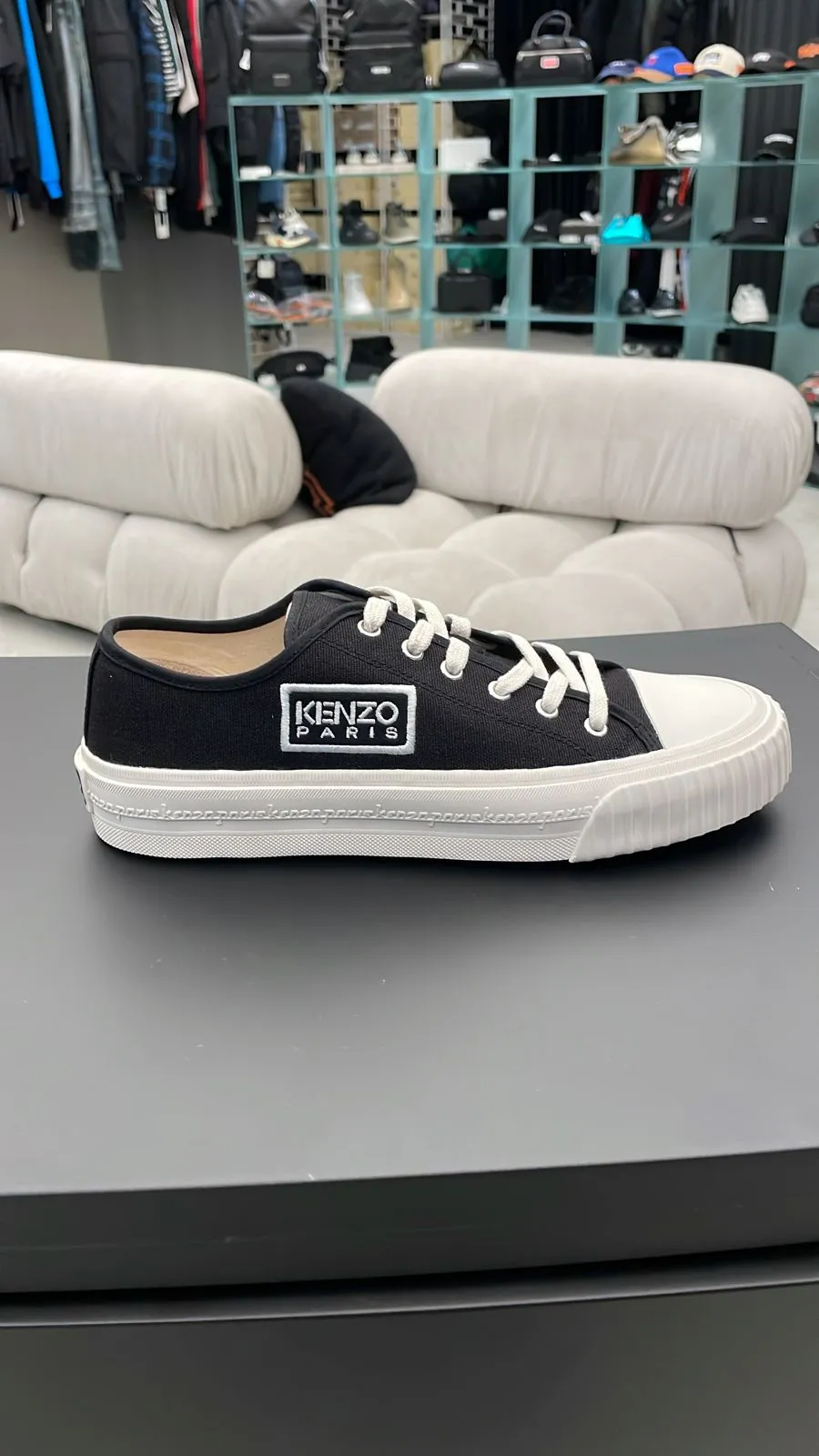 KENZO FOXY LOW TOP BLACK SNEAKER