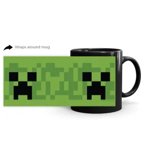 Minecraft Creeper Black Mug