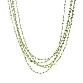 Mogul Tsavorite Bead Torsade Necklace