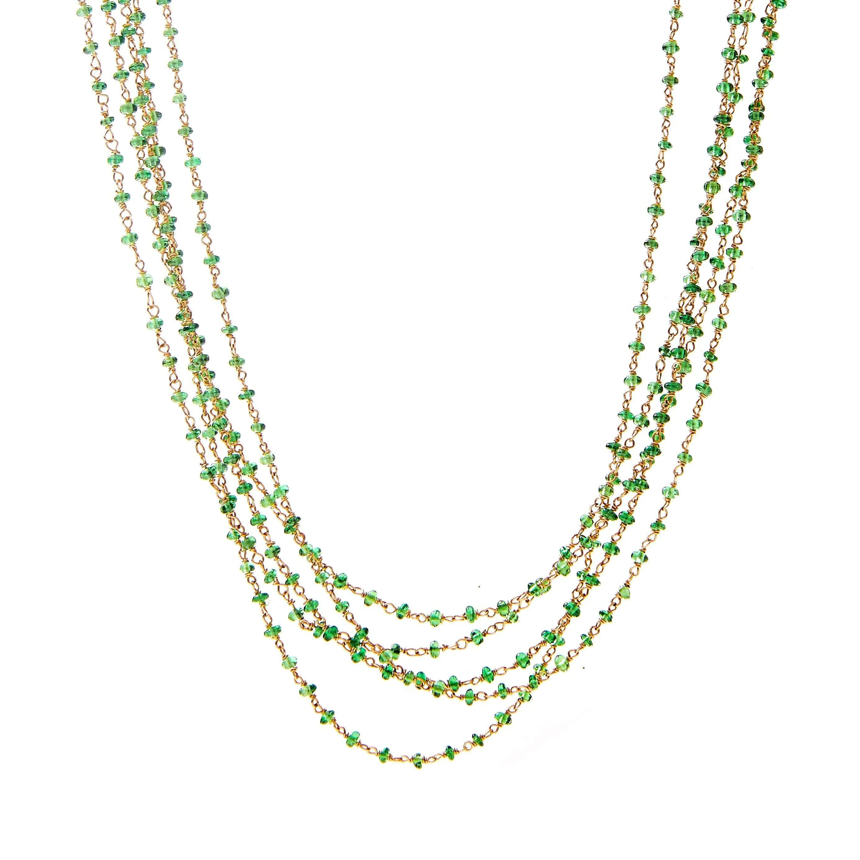 Mogul Tsavorite Bead Torsade Necklace