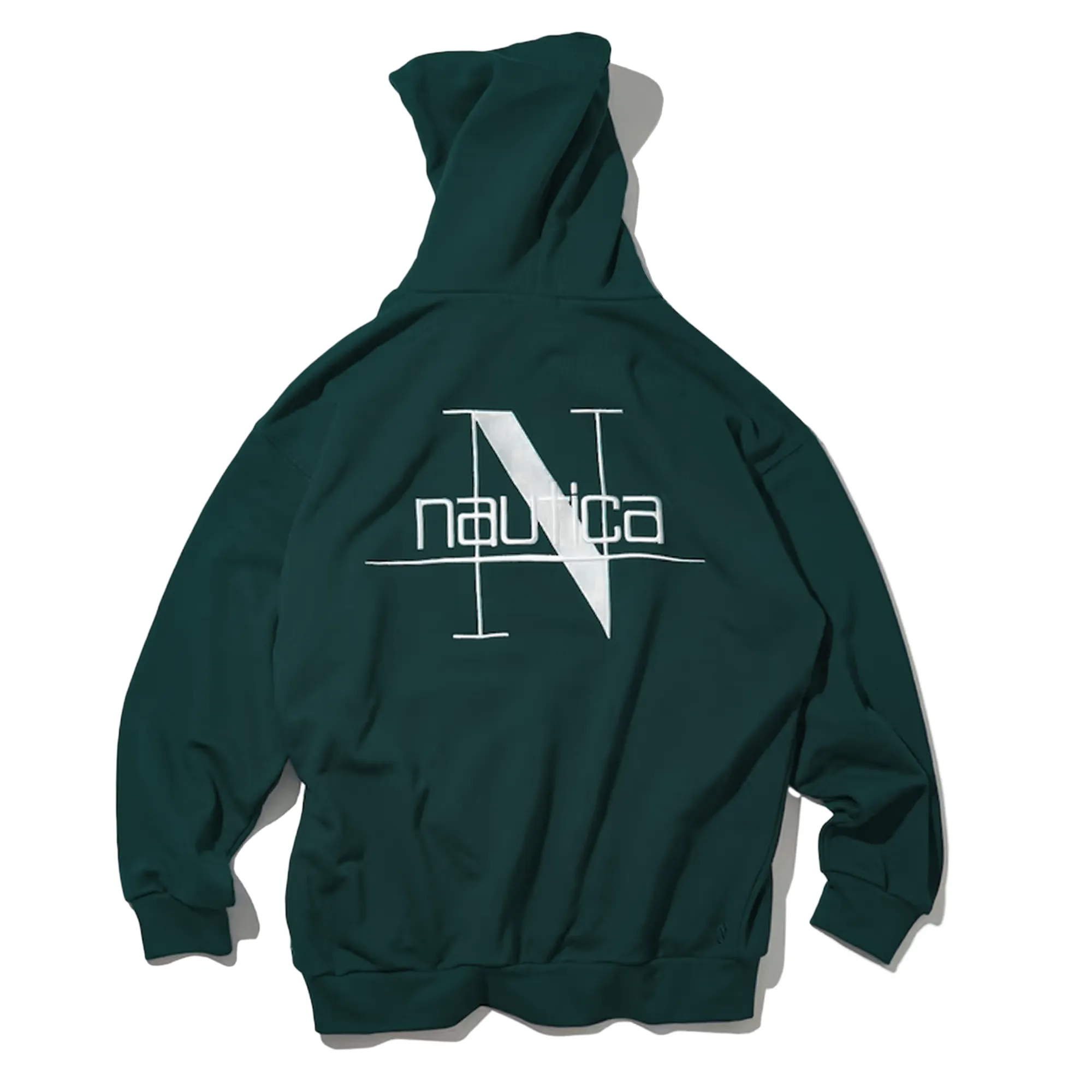 Nautica Japan N Logo Hoodie Sweat Dark Green