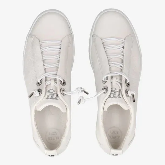 PAUL GREEN SUPER SOFT LEATHER TRAINERS WHITE 5417-045