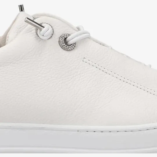 PAUL GREEN SUPER SOFT LEATHER TRAINERS WHITE 5417-045