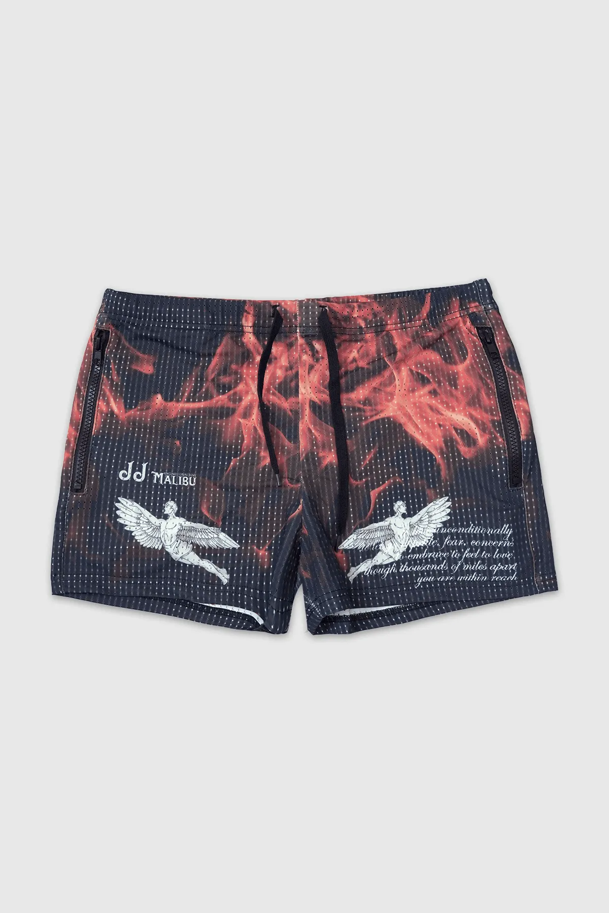 Revenge Era Perforated 2" Short Shorts - Flames