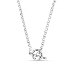 Round Link T-Bar Necklace