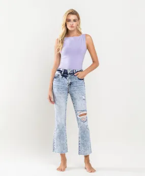 Self Care - High Rise Crop Flare Jeans