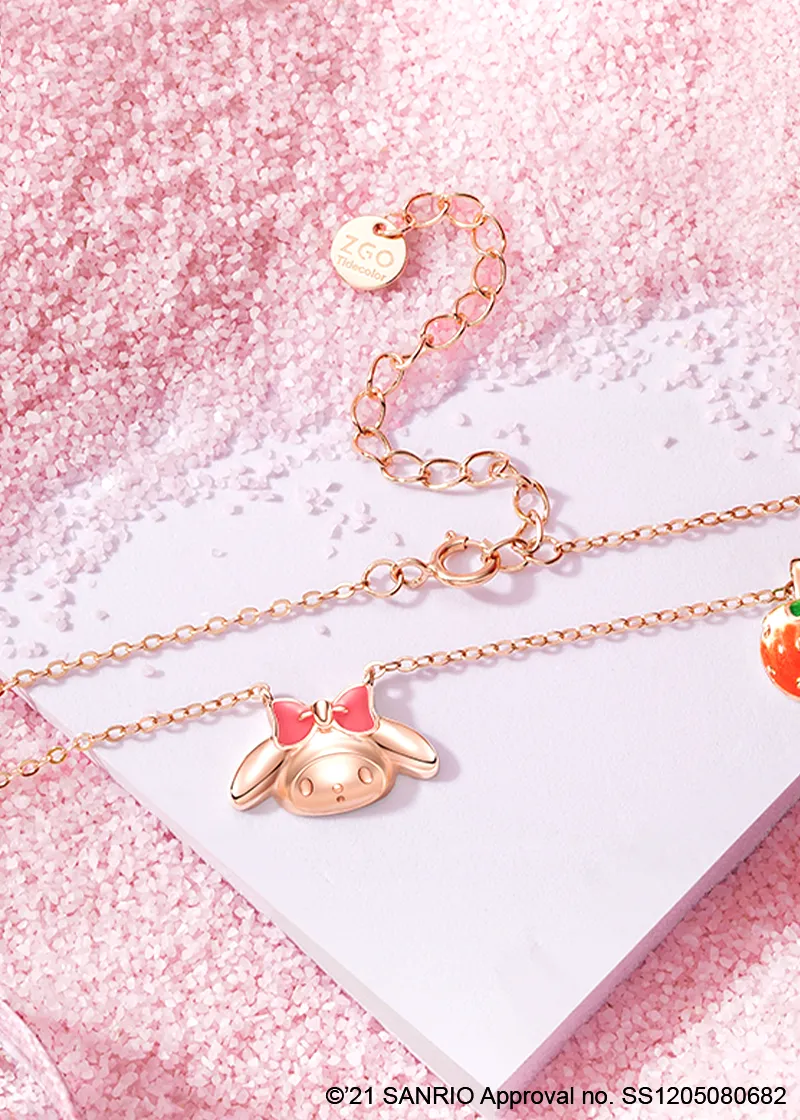 Sweet My Melody sterling silver necklace with pendants - TIDE COLOR x SANRIO