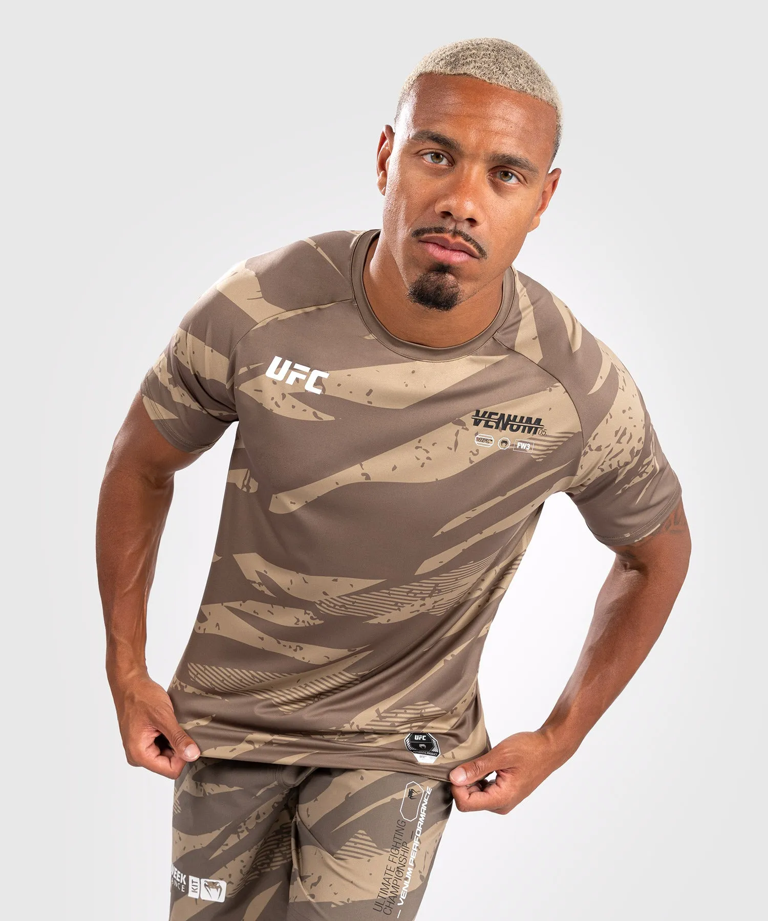 UFC Adrenaline by Venum Men's Fight Week Dry-Tech T-shirt - Desert Camo