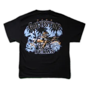 Vintage '05 Galveston Texas Ghost Biker Tee (L)