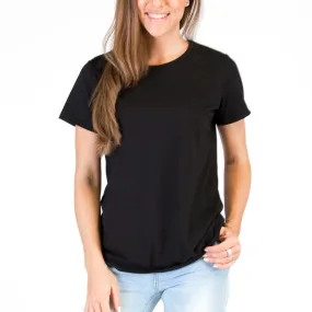 Women's Organic Crew Neck T-shirt Black