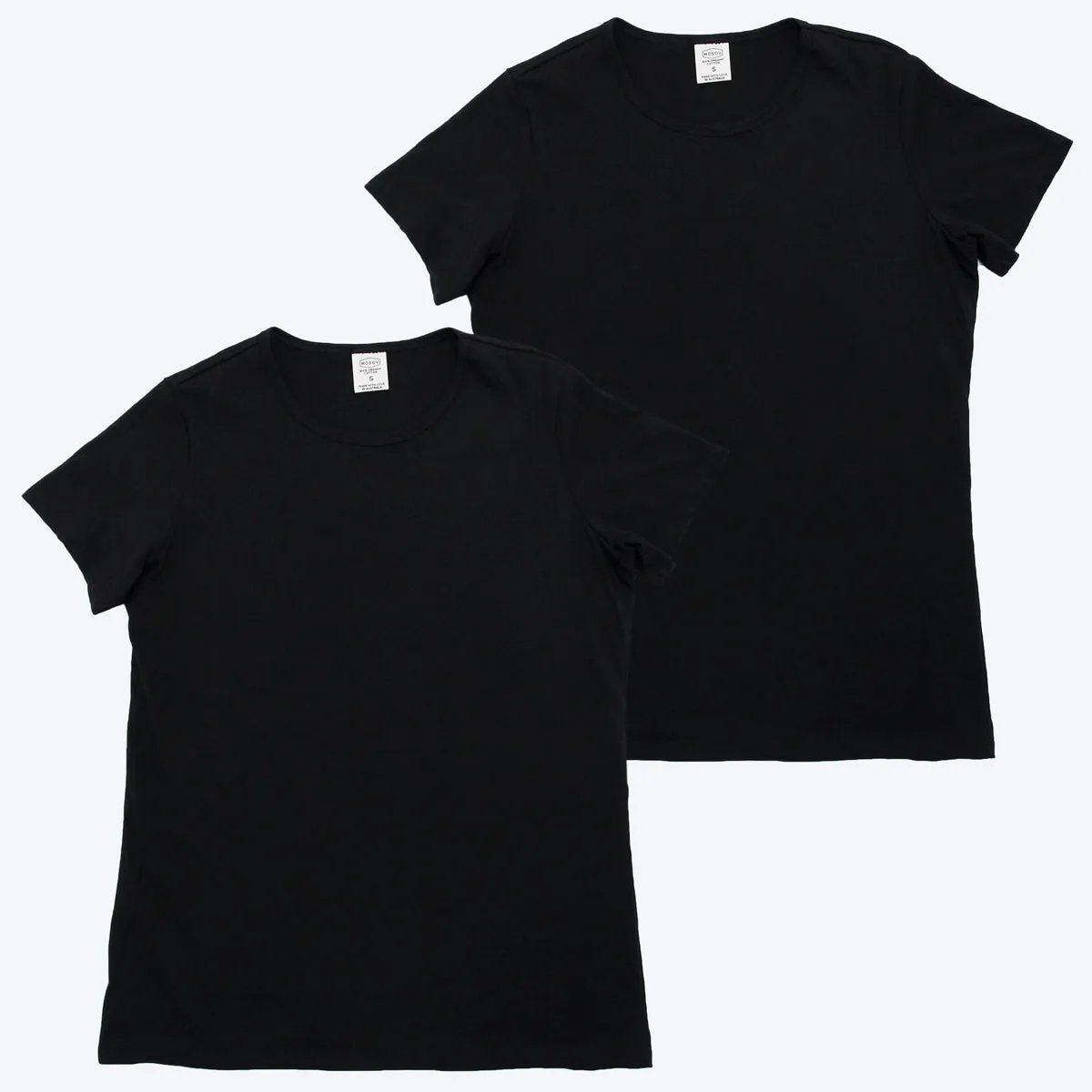 Women's Organic Crew T-shirt 2 Pack - Black