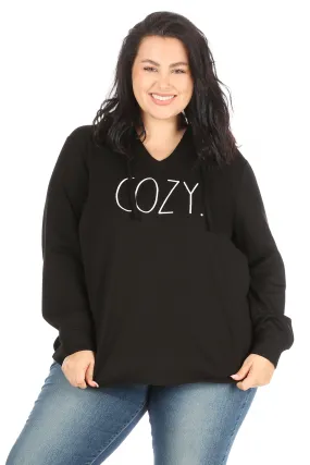 Women's "COZY" Plus Size Pullover Lounge Hoodie