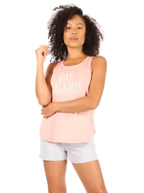 Women's "DAY DREAMER" Tank and Drawstring Shorts Pajama Set